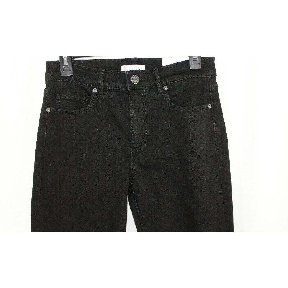 NWT LOFT Womens Black Embellished Skinny Jeans 4 - Picture 2 of 7
